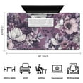 thumbnail image 5 of Purple Pink Watercolor Cute Flowers Gaming Mouse Mat, Rectangle 3XL Extra Large Mouse Pad 47.3 X 23.6 Inches Non-Slip Rubber Gaming Mouse Pad with Stitched Edges, Office Mouse Pad for Women Men Kids, 5 of 7