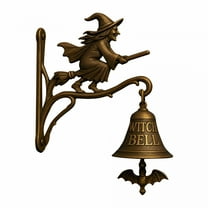 LAMIRO Vintage Halloween Witch Wall Decor Primitive Hanging Witch Halloween Door Sign for Farmhouse Front Door Porch Decor Halloween Door Hanger