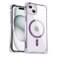 thumbnail image 1 of Ysm Reinforced Corners Series For Iphone 15 Case Compatible With Magsafe Anti-Dust Back Shell Purple, 1 of 5