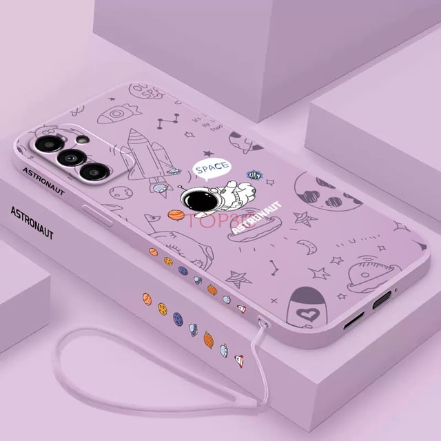 Funda Samsung A34 5G / A54 / A24 / A14 / A04S / A13 / A01 / A02 / M02 /A03 Core / A03s / A02S Nasa Astronauta Para Teléfono TKA