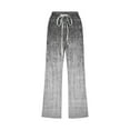 thumbnail image 2 of Boho Trousers for Women Plus Size Cotton Linen Trousers Women Elastic Waisted Casual Cropped Pants Summer Baggy Capri Trousers Wide Leg Lounge Pants Pockets Loose Beach Trousers, 2 of 4