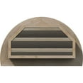 thumbnail image 4 of 24"W x 12"H Half Round Gable Vent (29"W x 17"H Frame Size): Primed, Functional, Smooth Pine Gable Vent w/ Brick Mould Face Frame, 4 of 12