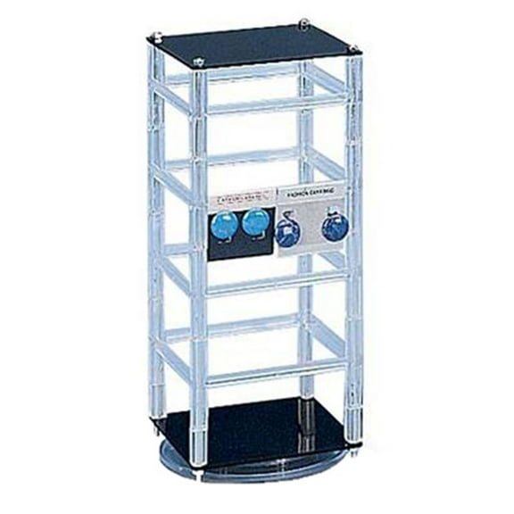 Small Rotating Jewelry Card Display - 5W x 5"D x 13"H - Holds 32 2"W Earring Cards