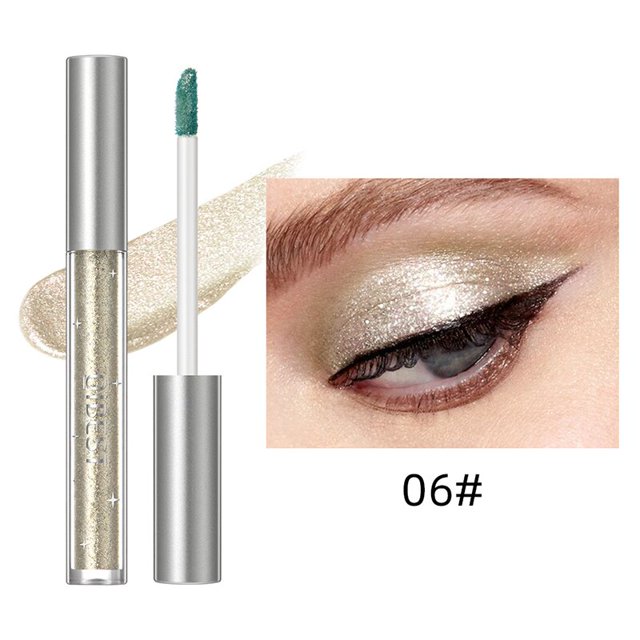 Sombra de ojos líquida nacarada para mujer, resaltador de ojos brillante, delineador de ojos brillante, sombra de ojos líquida de diamante, maquillaje de ojos impermeable, Belleza qym unisex