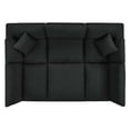 thumbnail image 2 of Modular Sectional Sofa Couch, Black, Fabric, Living Kitchen Cafe Bistro Hospitality Restaurant, Modern Contemporary HB34786, 2 of 5