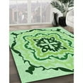 thumbnail image 2 of Ahgly Company Indoor Square Patterned Green Pepper Green Area Rugs, 4' Square, 2 of 6