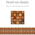 thumbnail image 6 of ABODELINE Brown Wood Peel and Stick Wallpaper 10 X 10cm Self Adhesive Removable Decorative Film Wood Grain Wallpaper for Wall Covering Furniture Countertop Kitchen DIY 20 PCS, 6 of 6