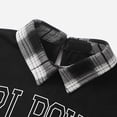 thumbnail image 4 of Girls Clothes Kids Outfits Plaid Skirt Set Letter Printed Crop Pullover Polo Top 7-14 Years, 4 of 6