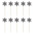 thumbnail image 1 of Decoración de cupcakes Macarena de nieve negro 10 piezas, 1 of 7