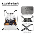 thumbnail image 5 of Drawstring Backpack - Halloween Happy J k Splash Proof Small Drawstring Gym Bag for Women Men, Cinch Sports String Bag Backpack for Travel Swimming Beach, 5 of 8