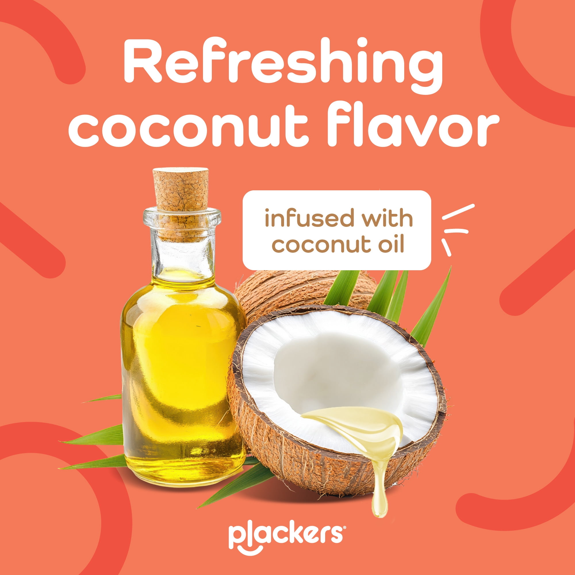 Plackers® Gum Defense Floss Picks with Coconut Oil, Refreshing Coconut Flavor, Gentle, 75 Count