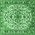 thumbnail image 1 of Ahgly Company Indoor Square Medallion Emerald Green Traditional Area Rugs, 8' Square, 1 of 4