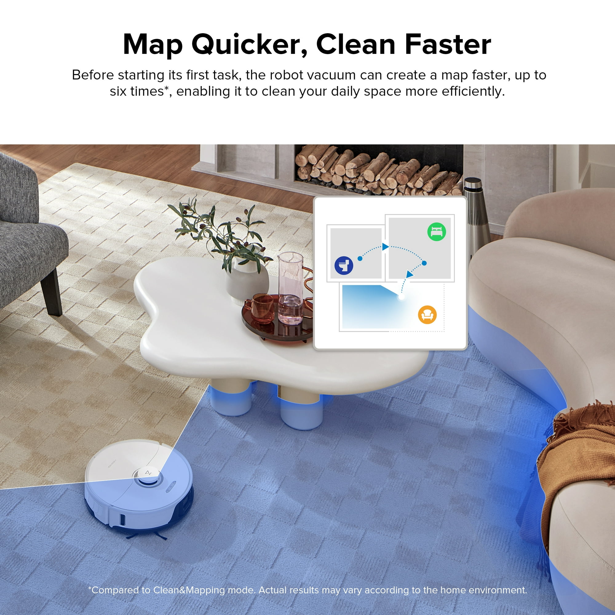 Roborock® S8+ Robot Vacuum Cleaner and Sonic Mopping with Auto-Emptying, 6000 Pa, and Obstacle Avoidance