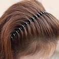 thumbnail image 2 of Banda para el cabello de metal para hombres y mujeres, bandas para el cabello onduladas unisex para hombres, aro para el cabello de moda para niños, diadema con peine, diadema en espiral neg, 2 of 5