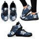 thumbnail image 1 of Zapatillas de deporte de diseño de plantas tropicales hawaianas para mujer, zapatos con estampado de hojas de palma de hibisco, zapatos casuales azules, zapatos, 1 of 6