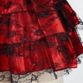 thumbnail image 4 of Women Gothic Skirt Classic Layered Short Lace Skirts Red XXS, 4 of 4