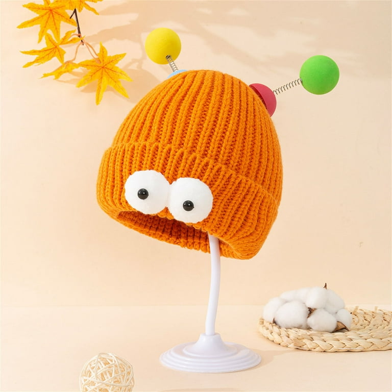 Lovskoo Cute Cartoon Wool Eye-Ball Knitted Hat Ear Flap
