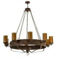 thumbnail image 4 of Meyda Tiffany 170768 Parnella 10 Light 60" Wide Ring Chandelier - Rust, 4 of 5