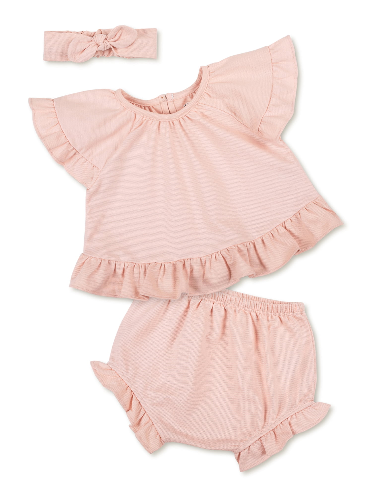 Little Star Organic Infant Girls 3PC Bundle Set, Sizes NB-24M