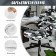 thumbnail image 5 of FKELYI Office Chair Cover for Home Anti-Dust Computer Chair Covers Removable Rotating Chair Slipcover for Swivel Boss Chair Grey Black Camo Print Office Decoration, Large, 5 of 6