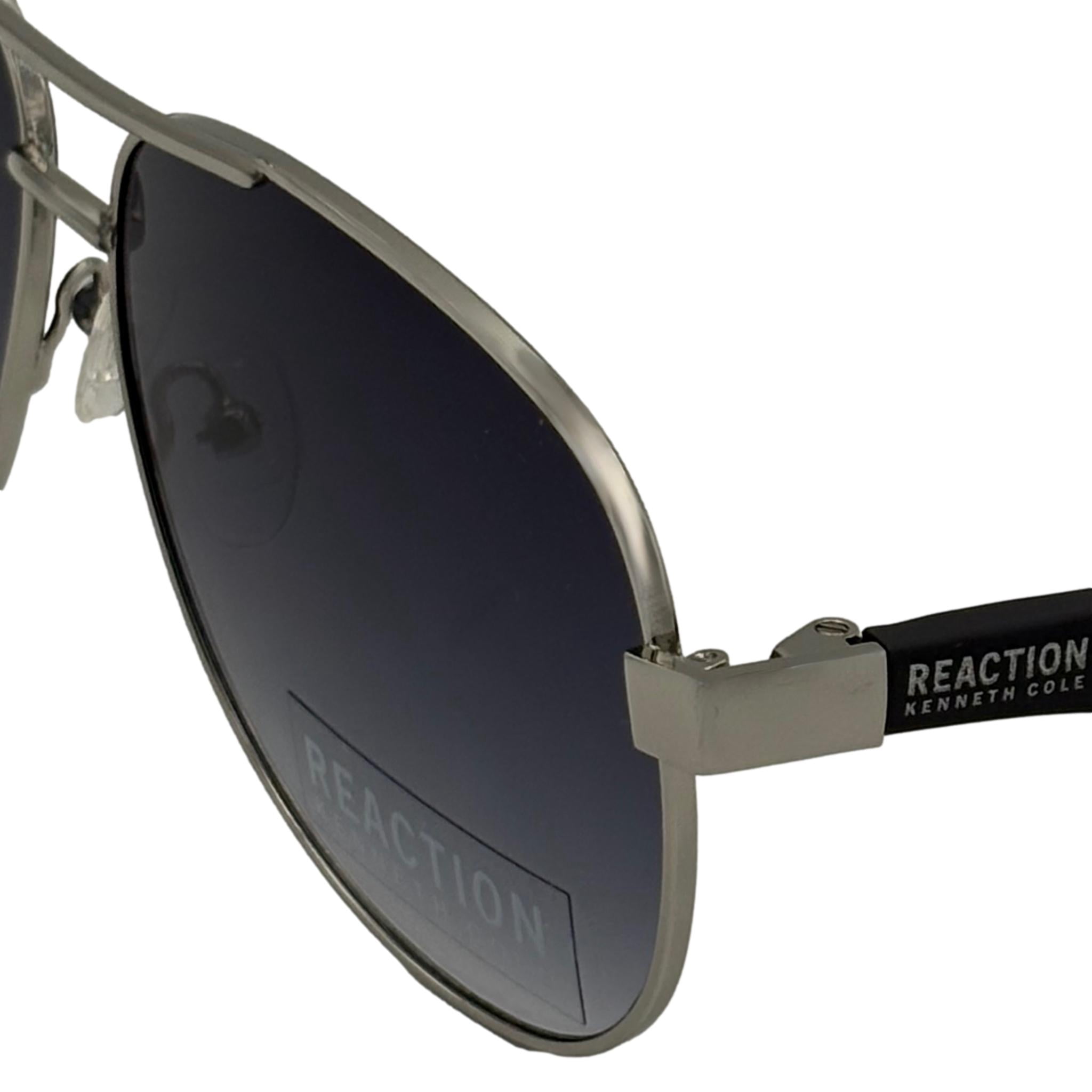 Kenneth Cole Reaction Mens Nickeltin Metal Aviator Sunglass, KC1431. 10W