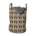 thumbnail image 1 of Geometric Laundry Bag, Colorful Modern Repetition of Squares and Trapezoids with Retro Influences, Hamper Basket with Handles Drawstring Closure for Laundromats, 13" x 19", Multicolor, by Ambesonne, 1 of 4