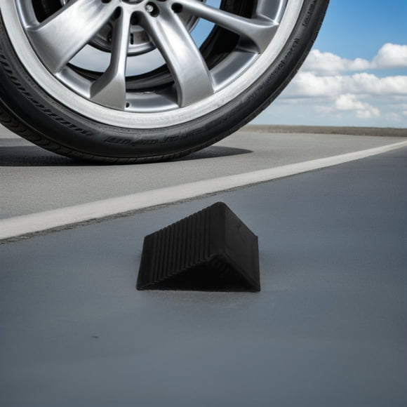 ETHZZLE 1Pack Rubber Wheel Stopper for Vehicle Stabilization 12.5 x 7.5 in