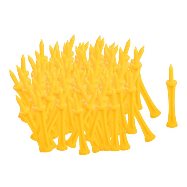 100 piezas de tees de golf reutilizables, accesorios para palos de golf, regalo para el campo de prácticas. amarillo