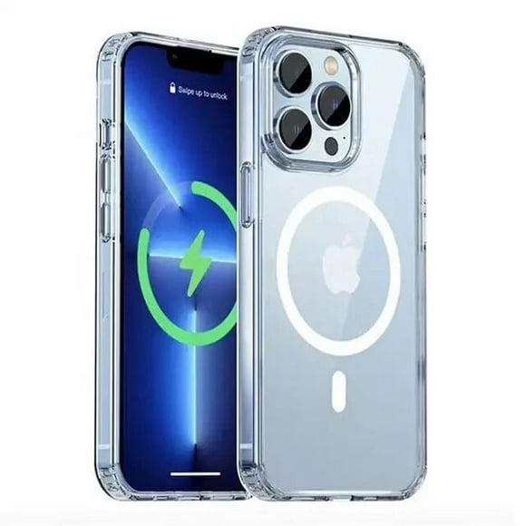 Luxury Wireless Magnetic Case For Magsafe iPhone 15 Plus 11 12 13 14 Pro Max Mini Xr Xs X Shockproof Transparent Acrylic Cover