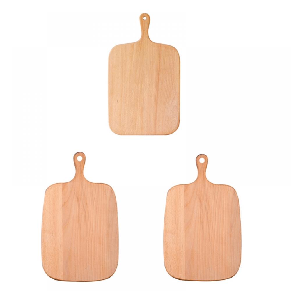 Greyghost Square Cutting Boards with Handle, Serving Tray, Solid Wood