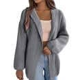 thumbnail image 2 of AUNVITO Women's Soft Acrylic V-Neck Long Sleeve Cardigan Mid-Length Solid Color Sweater Open Front Lightweight Warm Loungewear, 2 of 9