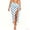Blue-A, variant on Swimsuit Coverup for Women Floral Print Sheer Beach Wrap Sarong Hand Block Lightweight Swim Cover-Up Skirt Mint Green Free Size