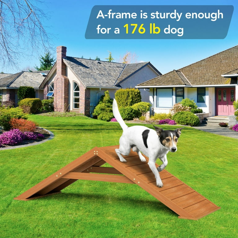 Dogs Agility Course Backyard Set, Wooden Dog Agility A-Frame, Non