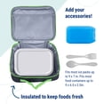 thumbnail image 6 of Wildkin Kids Insulated Lunch Box for Boy and Girls, BPA Free (Rip-Stop Black/Green), 6 of 7
