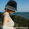 thumbnail image 4 of Women Trendy Fall Winter Knitted Beanie Soft Wool Knit Bucket Hat Trendy Basin Hat Vintage Cloche Bucket Hat, 4 of 9