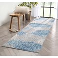 thumbnail image 5 of Well Woven Senna Grey Floral Indoor/Outdoor High-Low Pile Runner 2'7" x 9'10", 5 of 5