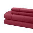 thumbnail image 3 of Greek Key Ultra Soft 1800 Series Egyptian Comfort 4 Piece Sheet Set (King, Burgundy), 3 of 3