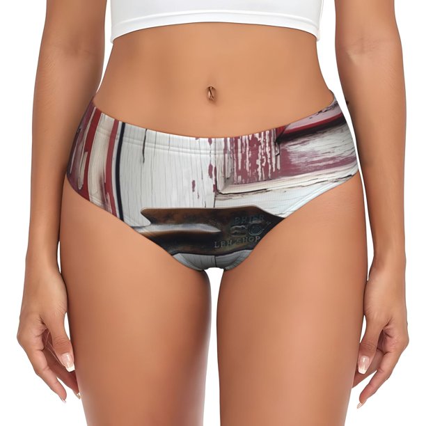 Fotbe Rustic Door Handle Closeup Calzones Estampados para Mujer – Ropa Interior de Algodón, Cómoda, Suave y Elástica-XX-Large