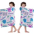 thumbnail image 4 of Colorful Baseball Icons Pattern Hooded Bath Towel，50"x30" for Ages 3 To 12 Kids, Quick Dry Lightweight Soft Microfiber Hood Beach Towel Cover Up for Kids, 4 of 7