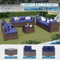 thumbnail image 4 of Sunmthink 10-Piece Wicker Patio Furniture Sets, Outdoor Conversation Set with 4 Inches Thick Cushions and Waterproof Cover, 4 of 6