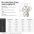 thumbnail image 6 of Uemuo Bee Pattern Cotton Linen Short Sleeve Shirts,Casual Lightweight Button Down Shirts,Vacation Beach Summer Tops-, 6 of 7