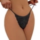 thumbnail image 1 of Gibobby Calzoncillos sexy Tangas a rayas de cintura personalizados, Bikini , tangas personalizadas, ropa interior de mujer, bragas, Tanga de algodón(Negro,CH), 1 of 5