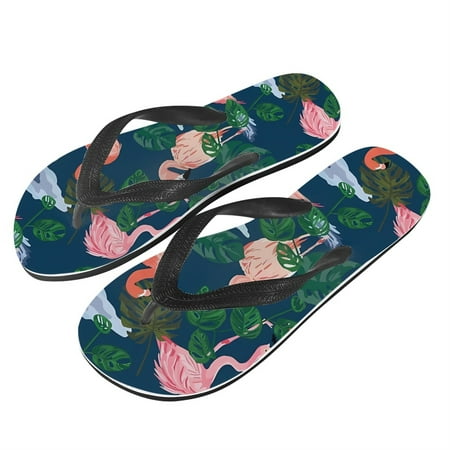 

Bivenant Store Summer Cute Flamingo Pattern Flip-flops Clip Toe Slippers for Women Casual Flat Sandals Shower Slipper Shoes Size 6 to 10