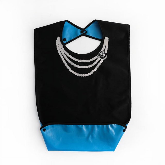 Bavoir Imperméable Anti-Fuite Adulte Résistant aux Taches Imprimé Serviette de Bave pour Personnes Âgées