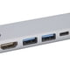thumbnail image 1 of Adaptador tipo C 5 en 1 de aleación de aluminio Equipo de tarjeta de red de conexión externa tipo C, 1 of 12