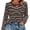 Brown and Black, variant on WIHOLL Womens Striped Long Sleeve Shirts Spring Outfits 2026 Striped Tops Fashion Clothing Crewneck Tee Blouses Green and Orange