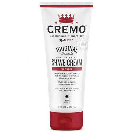 Cremo Shave Cream, Classic, 6 fl oz (Best Shaving Cream For Acne Prone Skin)