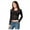 Black - 001, variant on Aeropostale Womens Sheer Hearts Knit Sweater, Black, Small
