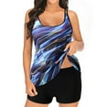 thumbnail image 2 of Tejiojio Sale Women's Swimsuit Womens Swimwear Tankini Tops Women Conservative Print Strappy Back Set Two Piece Swimsuits Swimdress, 2 of 7