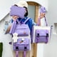 thumbnail image 4 of Mochila de lona JAMW versión coreana Harajuku 5 piezas azul, 4 of 5